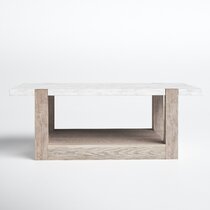 Walnut effect light gray store coffee table